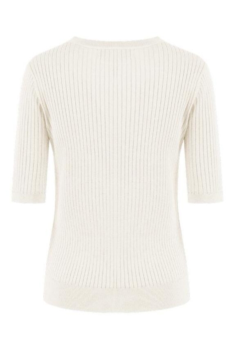 C&S The Label beige dames t-shirt | Achteraanzicht