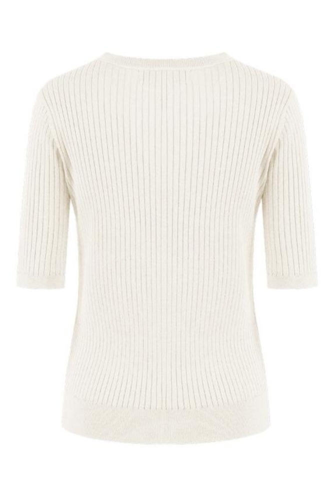 C&S The Label beige dames t-shirt | Achteraanzicht