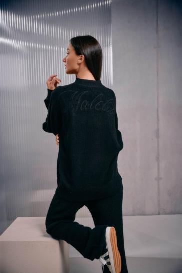 Malelions Trui OVERSIZED KNIT SWEATER MD1 AW25 19 BLACK