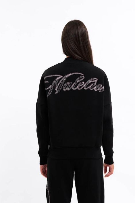 Malelions zwarte dames sweater | Model achteraanzicht