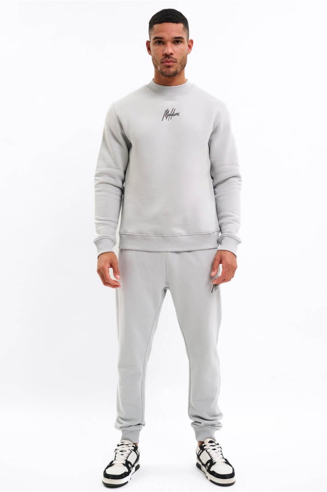 Malelions grijze heren sweater | Model