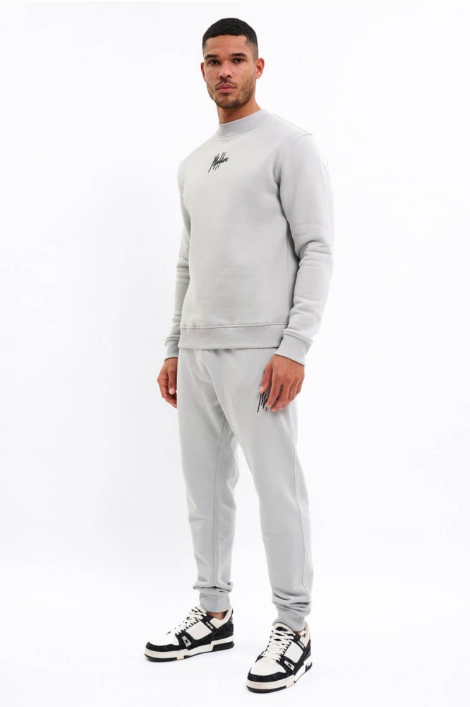 Malelions grijze heren sweater | Model