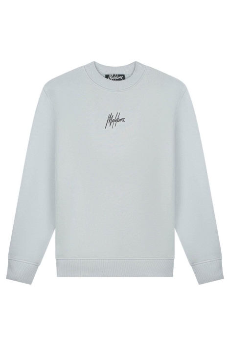 Malelions grijze heren sweater | Vooraanzicht