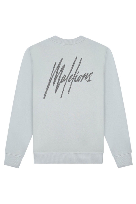 Malelions grijze heren sweater | Achteraanzicht