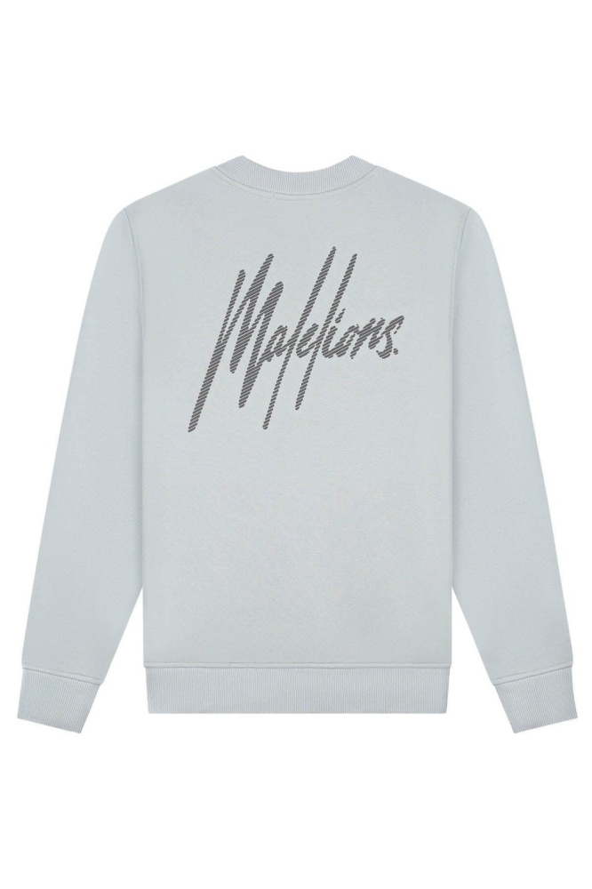 Malelions grijze heren sweater | Achteraanzicht