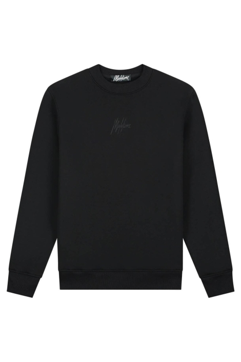 Malelions zwarte heren sweater | Vooraanzicht