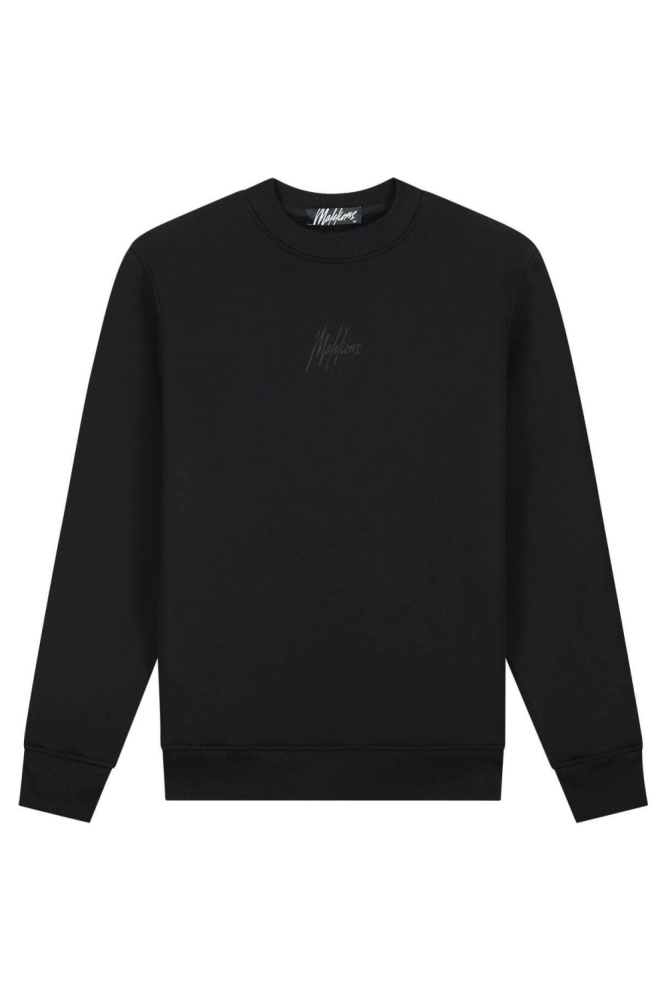 Malelions zwarte heren sweater | Vooraanzicht