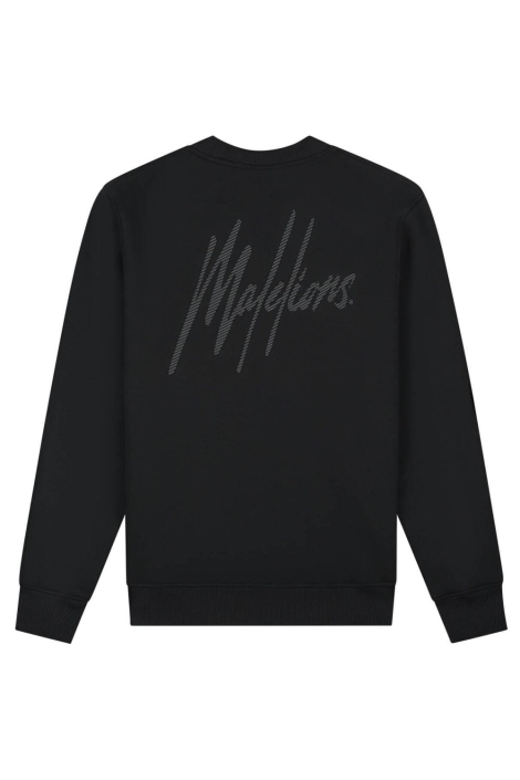 Malelions zwarte heren sweater | Achteraanzicht