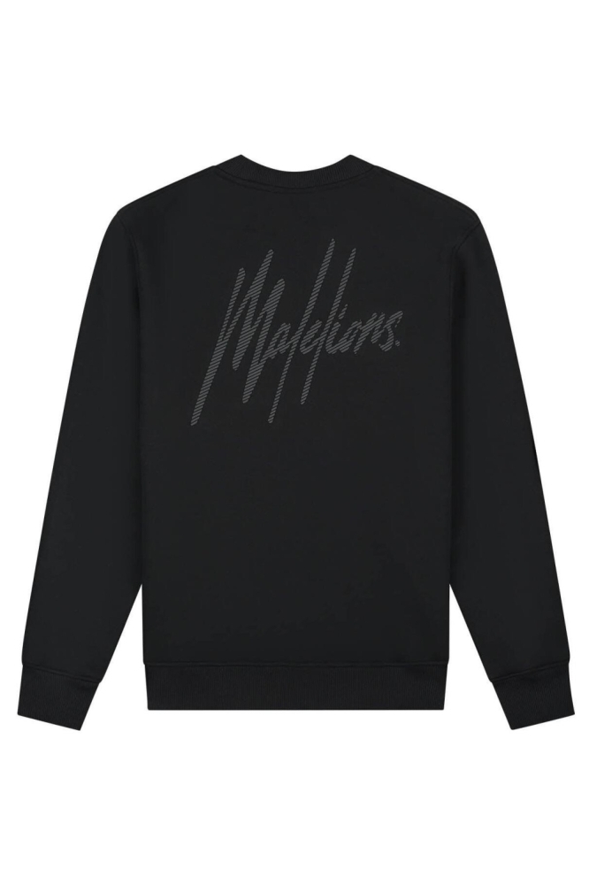 Malelions zwarte heren sweater | Achteraanzicht