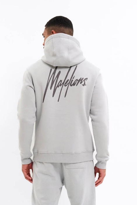 Malelions grijze heren sweater | Model achteraanzicht