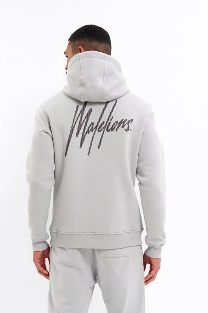 Malelions grijze heren sweater | Model achteraanzicht