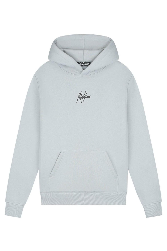 Malelions grijze heren sweater | Vooraanzicht