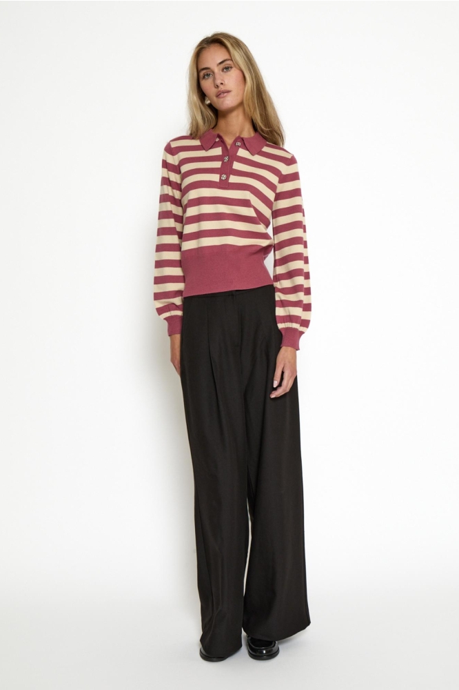 Minus bordeaux dames trui | Model