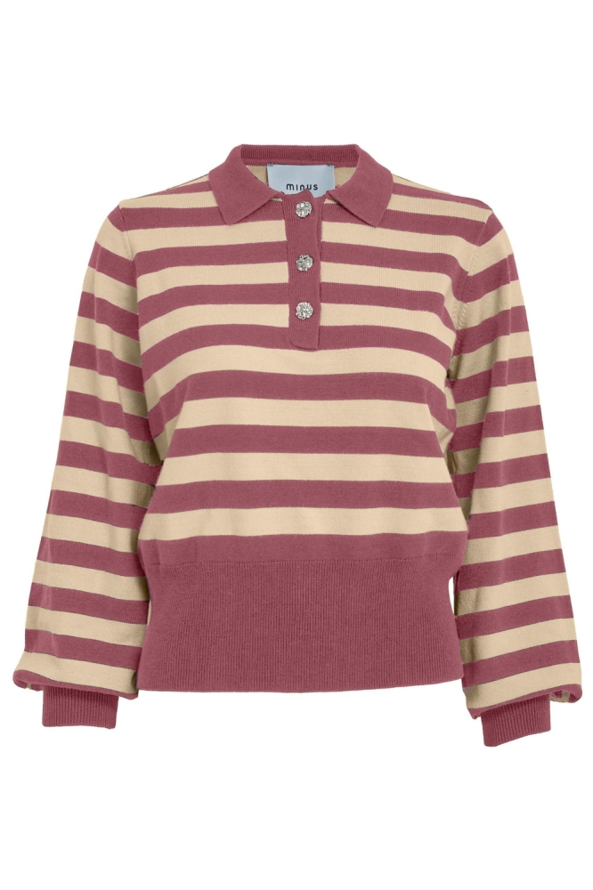 Minus bordeaux dames trui | Vooraanzicht