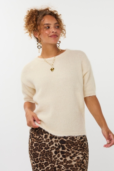 Ydence Trui KNITTED SWEATER EDDIE FC2520 005 ECRU