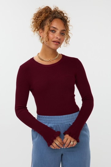 Ydence Trui KNITTED TOP SHIRLEY FC2526 147 BURGUNDY