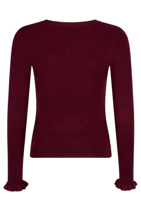 Ydence bordeaux dames trui | Achteraanzicht