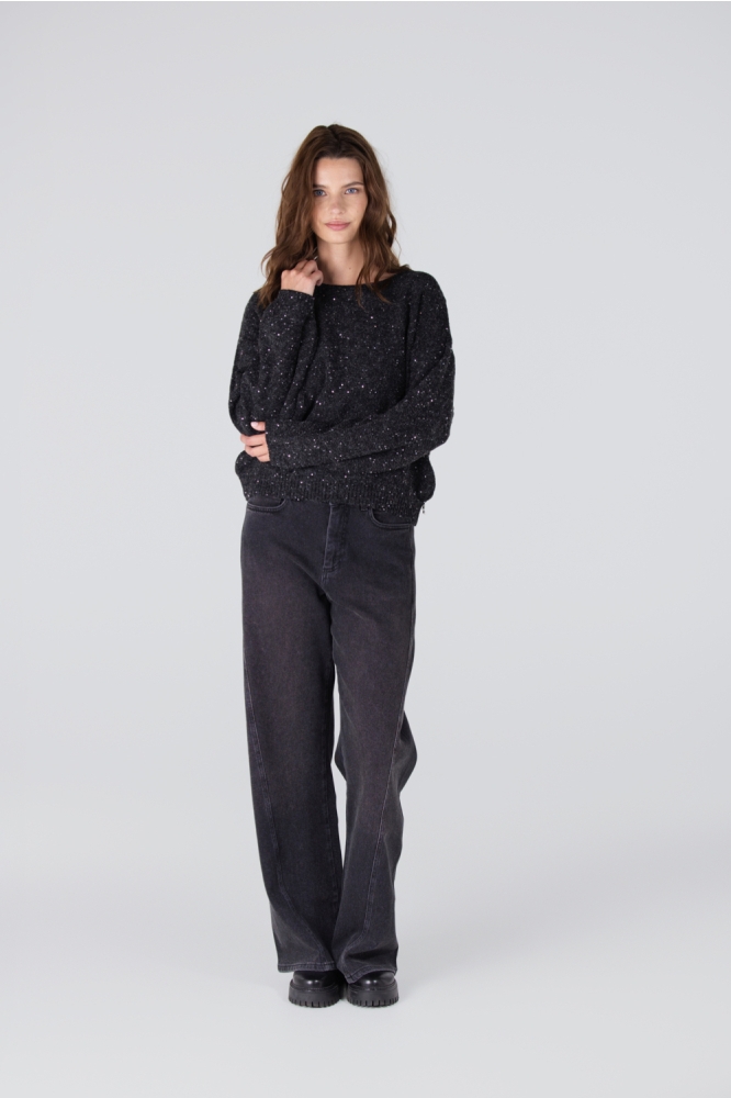 Juffrouw Jansen grijze dames trui | Model
