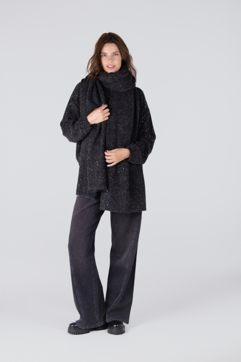 Juffrouw Jansen grijze dames trui | Model