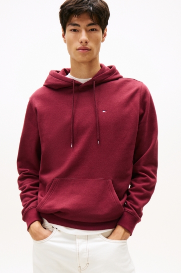 Tommy Jeans Trui TJM REG S FLAG HOODIE EXT DM0DM20742 RED WINE