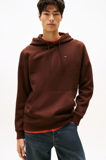 Tommy Jeans TJM REG S FLAG HOODIE EXT DM0DM20742 RICH BROWN