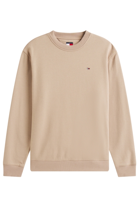 Tommy Jeans taupe heren sweater | Vooraanzicht