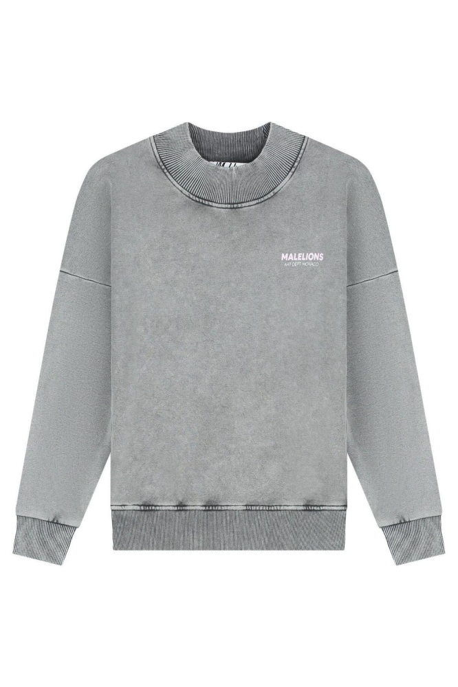 Malelions grijze dames sweater | Vooraanzicht