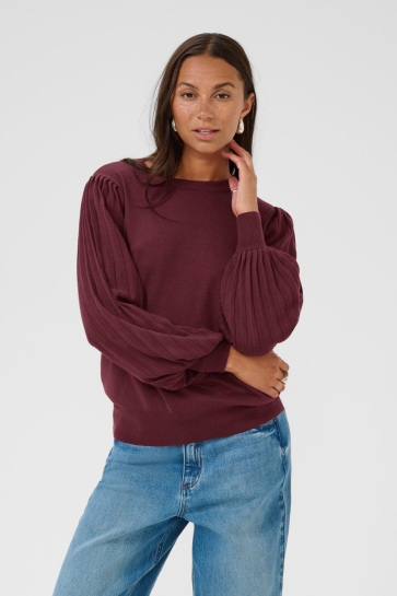 Kaffe KALONE KNIT PULLOVER 10507905 191528 WINDSOR WINE