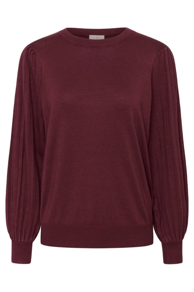 Kaffe bordeaux dames trui | Vooraanzicht