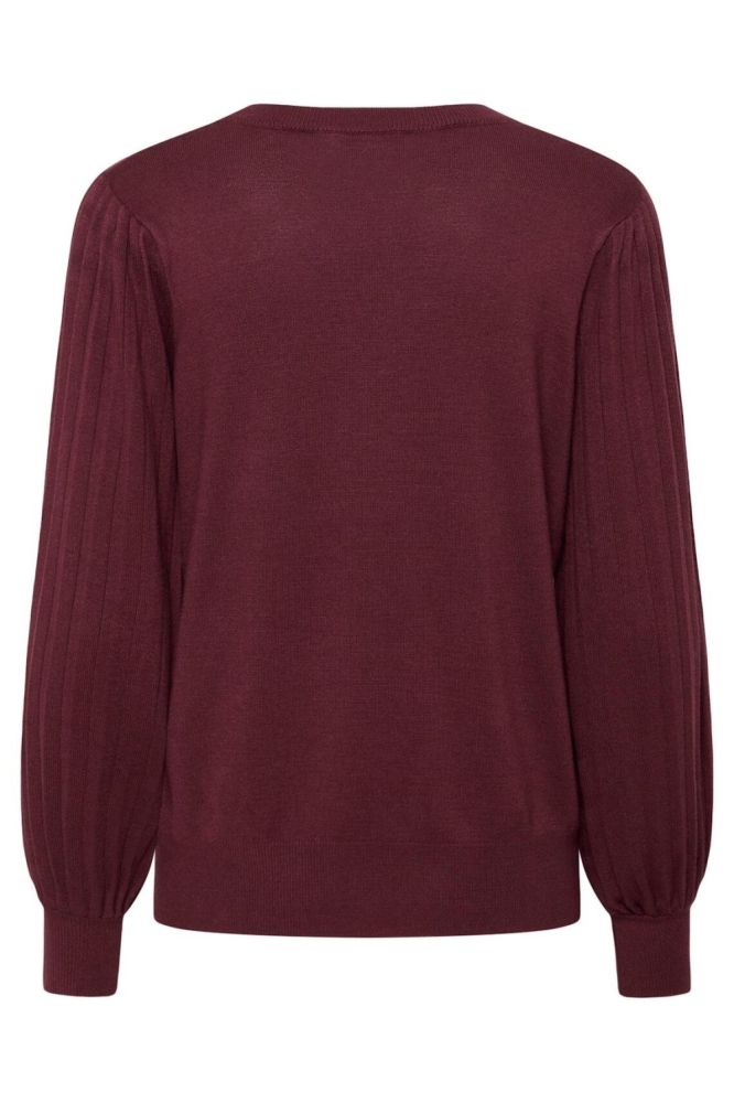 Kaffe bordeaux dames trui | Achteraanzicht