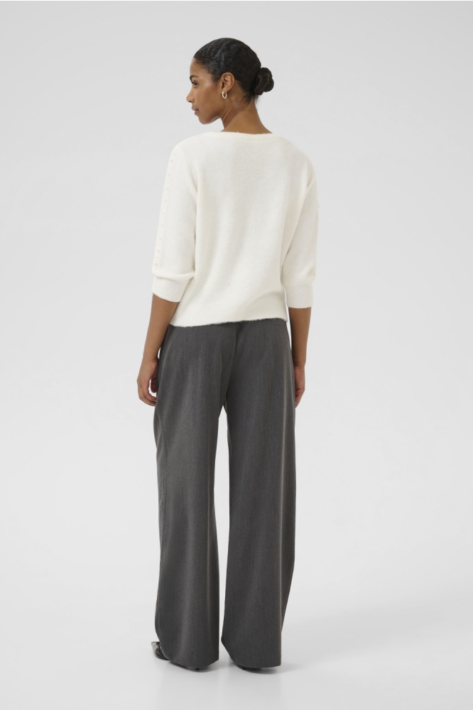 Kaffe witte dames trui | Model achteraanzicht