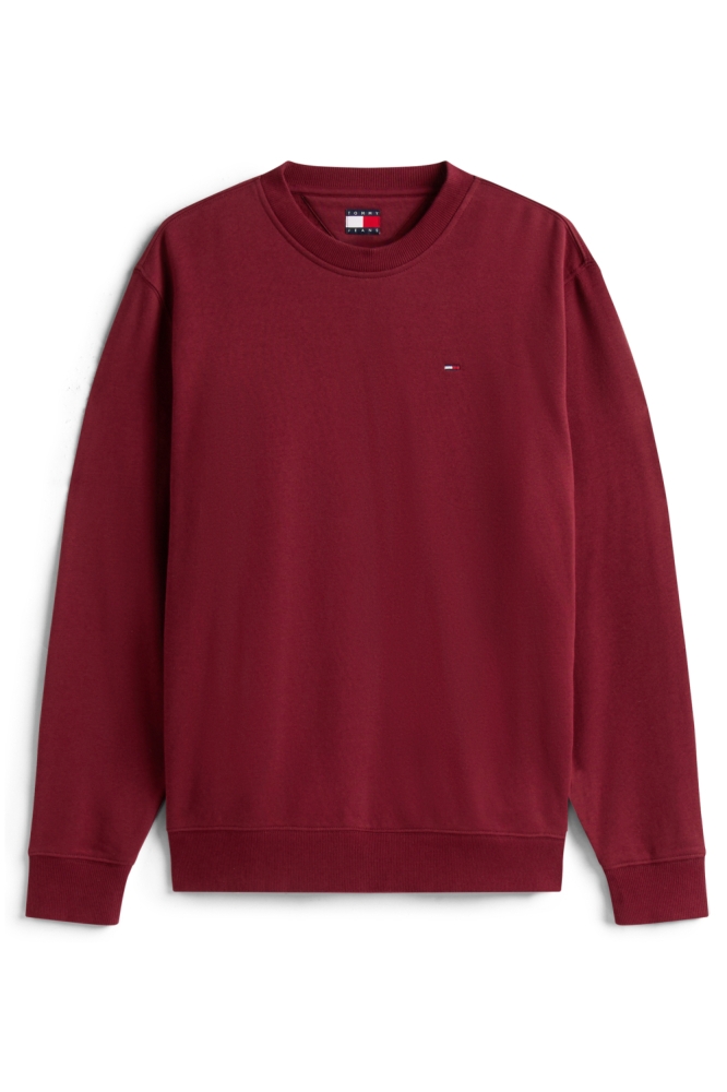 Tommy Jeans bordeaux heren trui | Vooraanzicht