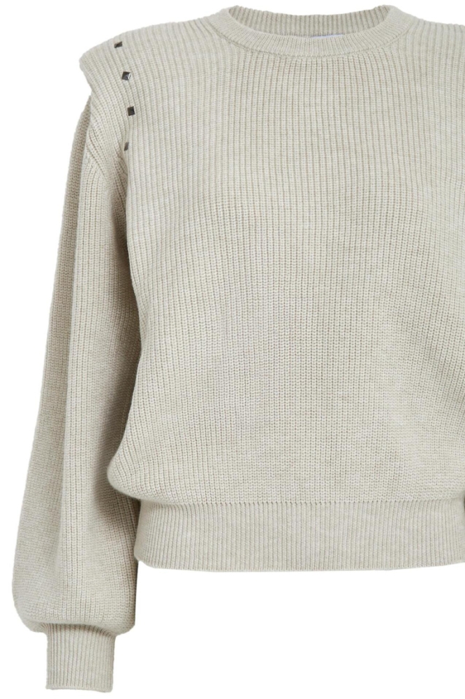 Minus beige dames trui | Close up