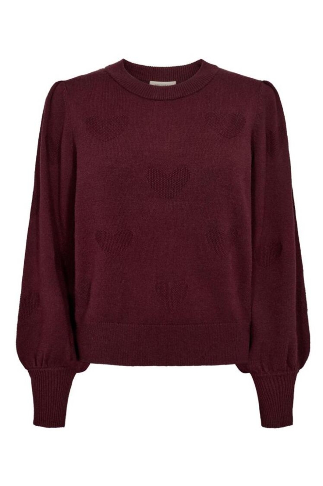 Freequent bordeaux dames trui | Vooraanzicht