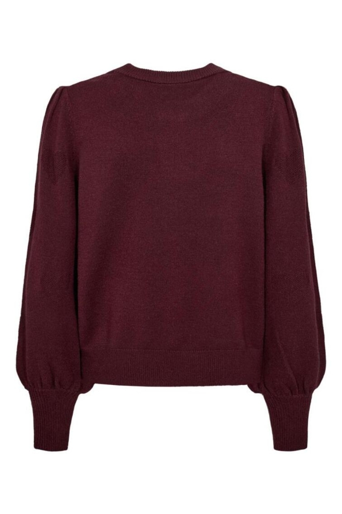 Freequent bordeaux dames trui | Achteraanzicht
