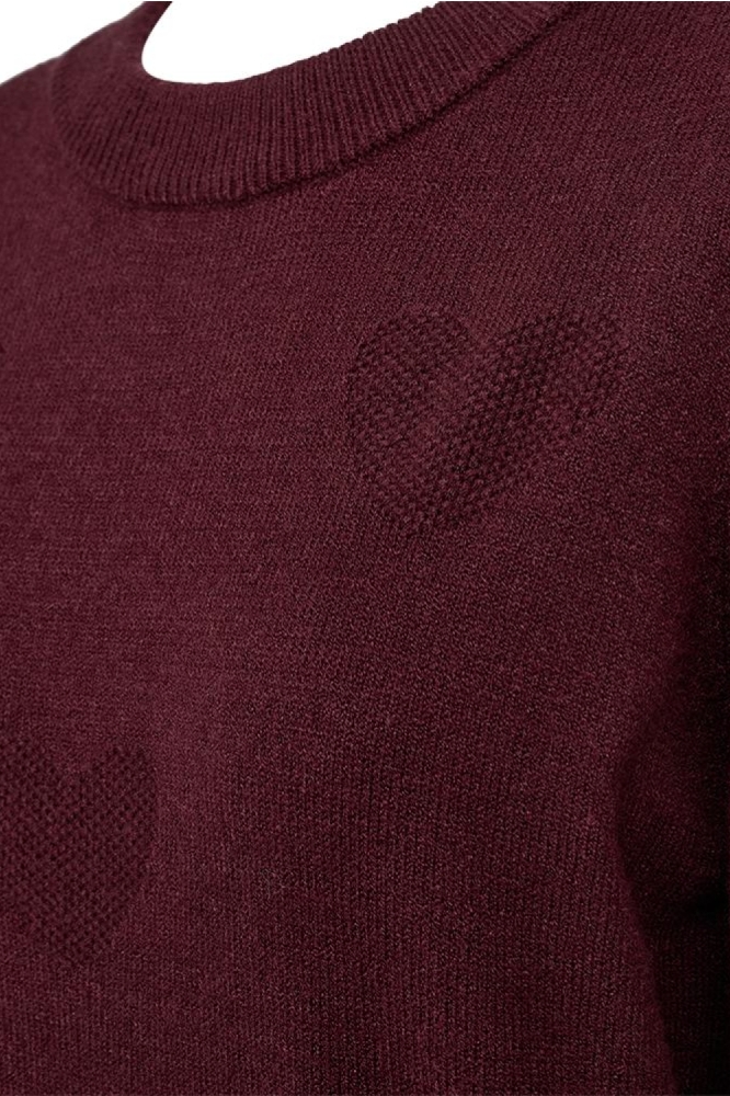 Freequent bordeaux dames trui | Close up