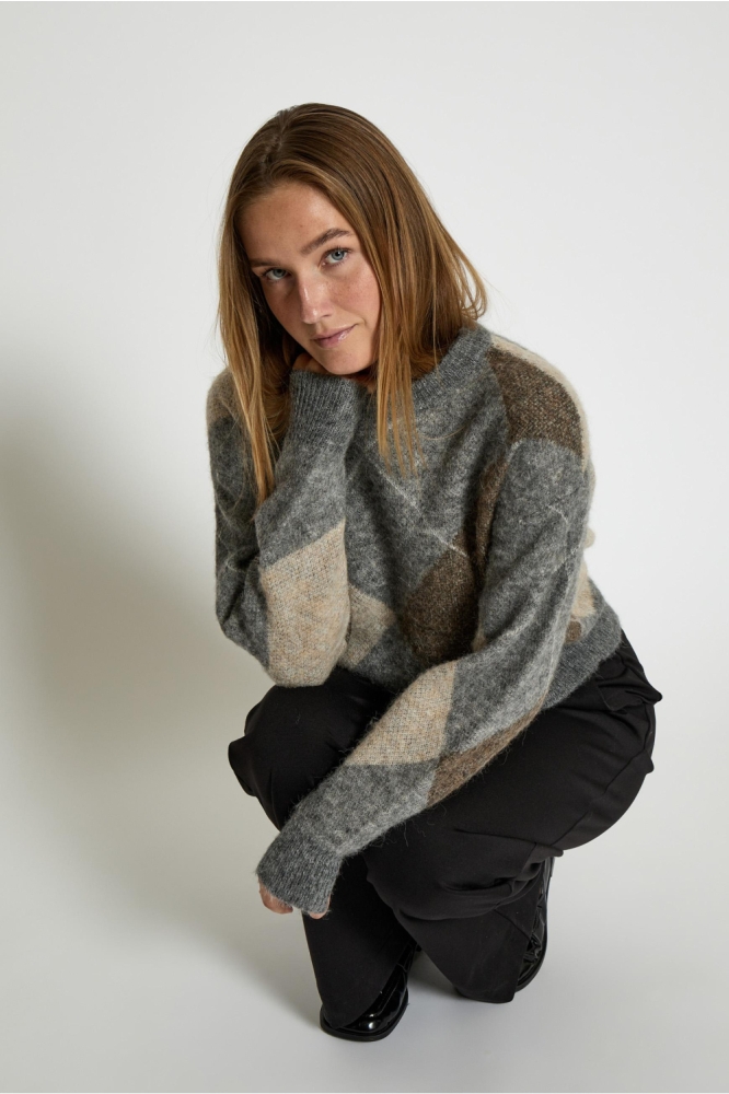Minus grijze dames trui | Model