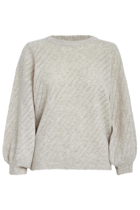Peppercorn beige dames trui | Vooraanzicht