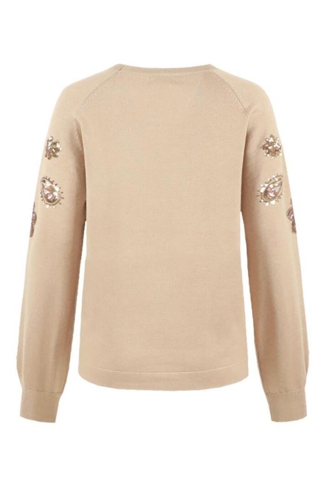 C&S The Label camel dames trui | Achteraanzicht