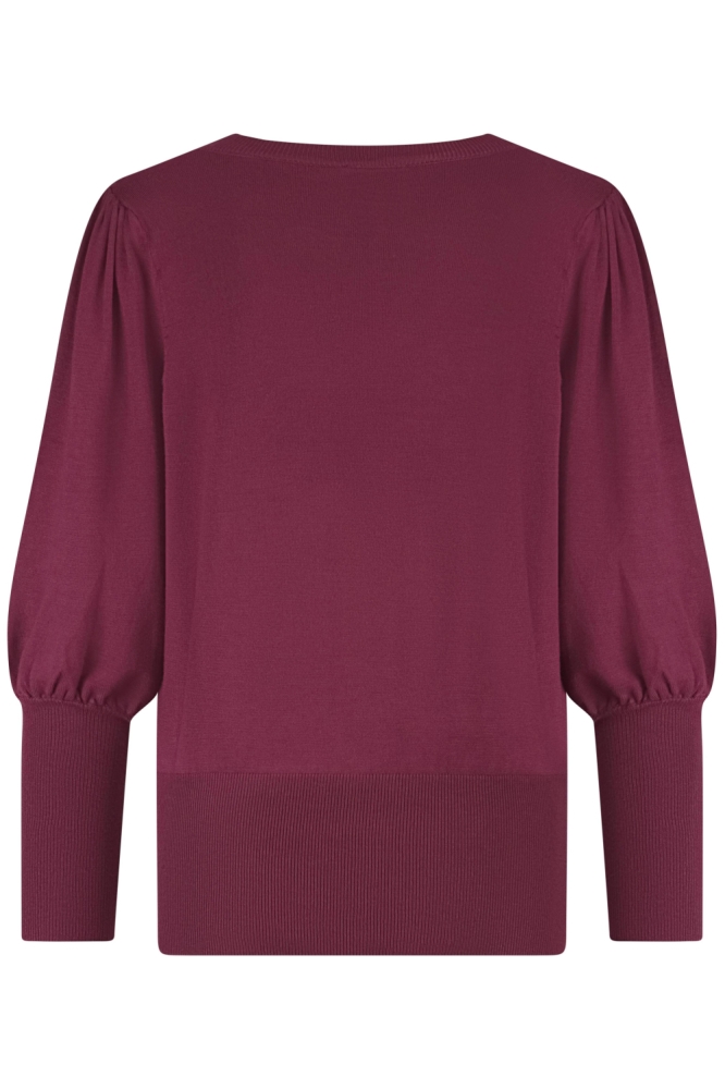 Lady Day bordeaux dames trui | Achteraanzicht