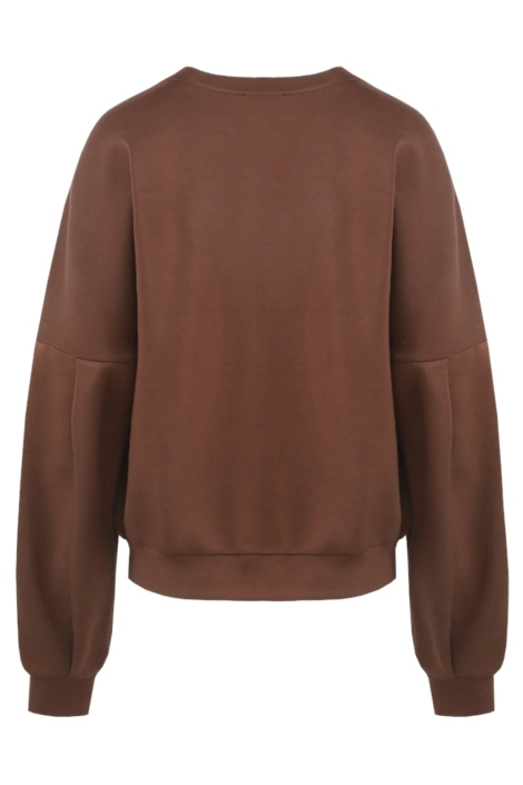 Fluresk bruine dames sweater | Achteraanzicht