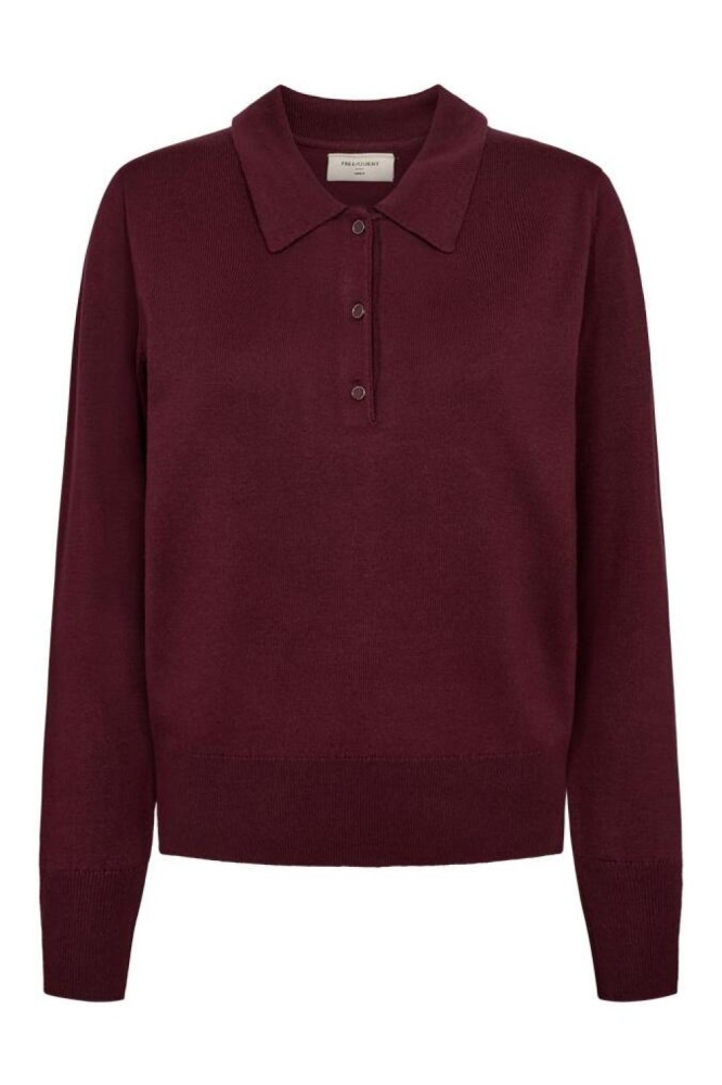 Freequent bordeaux dames t-shirt | Vooraanzicht