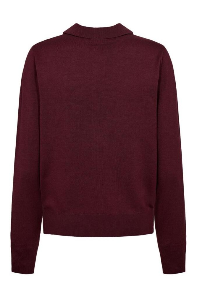 Freequent bordeaux dames t-shirt | Achteraanzicht