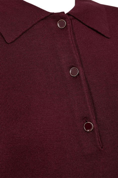 Freequent bordeaux dames t-shirt | Close up