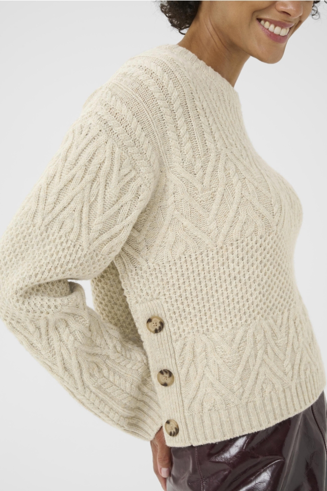 Part Two beige dames trui | Close up
