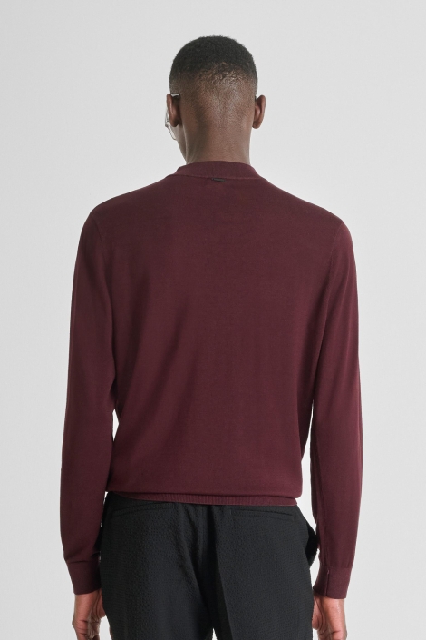 Antony Morato bordeaux heren trui | Achteraanzicht