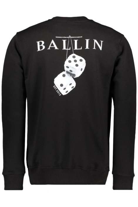 Ballin zwarte heren sweater | Achteraanzicht