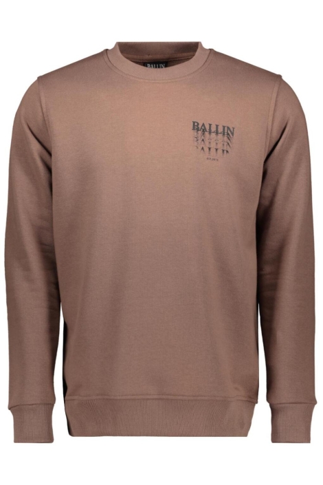 Ballin bruine heren sweater | Vooraanzicht