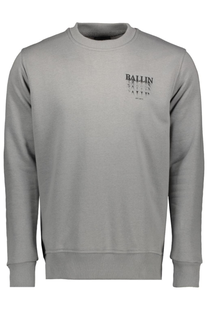 Ballin grijze heren sweater | Vooraanzicht
