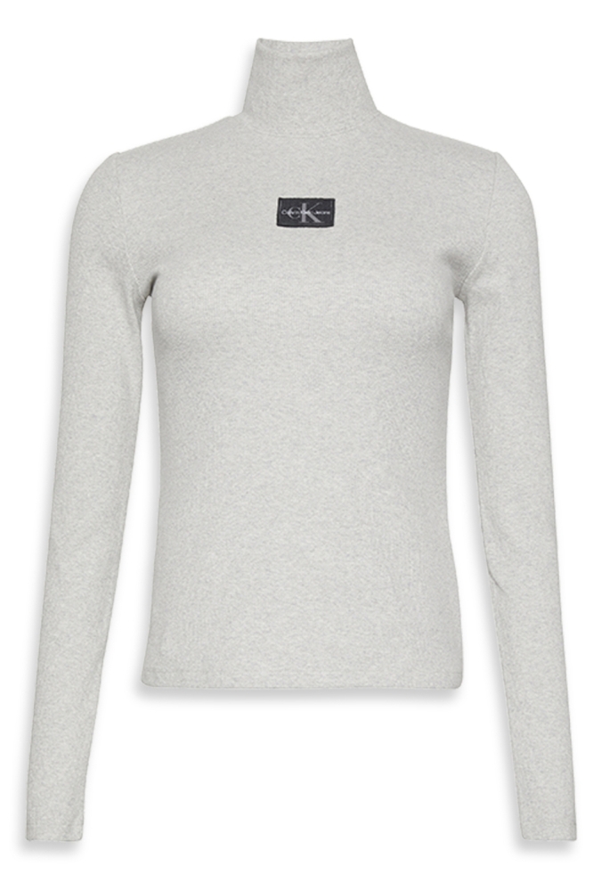 Calvin Klein grijze dames t-shirt | Vooraanzicht